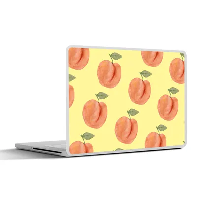 Produktbild von MuchoWow® Laptop Aufkleber Sticker Cover Pfirsiche - Obst - Gelb 40x30 cm - Laptop Dekoration - Selbstklebend