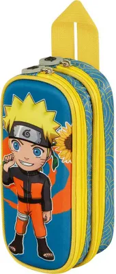 Produktbild von Naruto 3D Gelb Zwei-Fach Schule Federtasche 22x10x8 cm