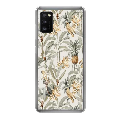 Produktbild von MuchoWow® Handyhülle Schutzhülle Hülle für Samsung Galaxy A41 Blume - Ananas - Tropisch Silikon Softcase Handy Hülle - Mobiltelefon