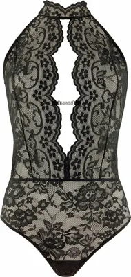 Produktbild von JETTE Stringbody , Body, Spitzenbody, Body ohne Bügel, Neckholder-Body schwarz Größe 34
