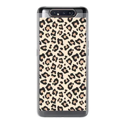 Produktbild von MuchoWow® Handyhülle Schutzhülle Hülle für Samsung Galaxy A80 Weiß - Rosa - Leopardenmuster Silikon Softcase Handy Hülle - Schutzdeckel