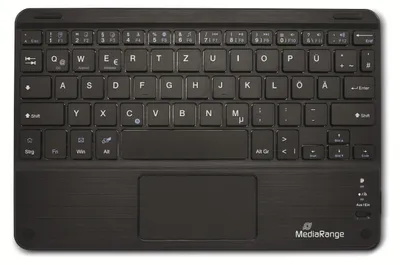 Produktbild von MediaRange Tastatur Wireless 64 Tasten Touchpad DE schwarz
