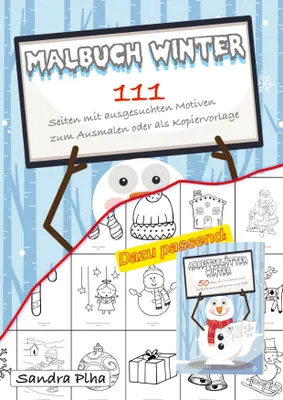 Produktbild von KitaFix Malbuch für den Winter: Winterliche Motive zum Ausmalen, 111 Seiten