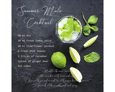 Produktbild von Glasbild Summer Mule Cocktail 50x50 cm