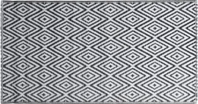 Produktbild von Hochwertigen Möbel Teppiche - Weiß Outdoor-Teppich ARAKIL Weiß und Schwarz 80x150cm PP NEU3499576