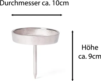 Produktbild von Novaliv 4x Kerzenpick Alu Flach 10 cm