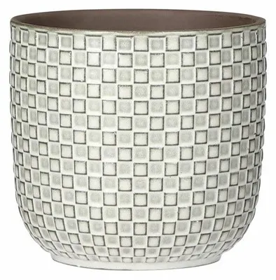 Produktbild von Mica Decorations - Blumentopf - Keramik weis - 13,5 x 13 cm