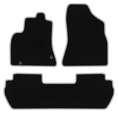 Obrázok produktu pre Velúrové autokoberce pre: Citroen Berlingo II 2008-2018 (5 miest) – sada 4 ks, čierno-strieborné, na mieru – Wielganizator CARLUX