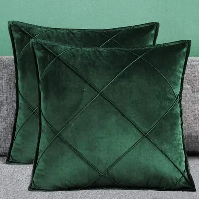 Produktbild von Samt Einfach Weicher Kissenbezug Hochwertige Qualität Set, Dekorativ Sofa Kissenbezug Kissen Kissenhülle (45*45cm (2 Stück))