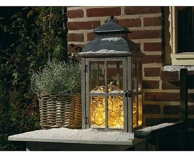 LED Mini-Lichterkette transparent 48 warmweiße LEDs