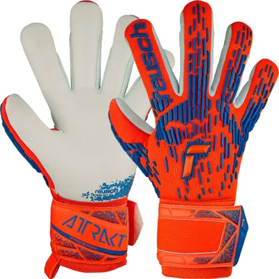 Produktbild von Reusch Torwarthandschuh Attrakt Freegel Silver Junior mit Evolution Negative Cut 2210 hyper orng/elec blue 7.5