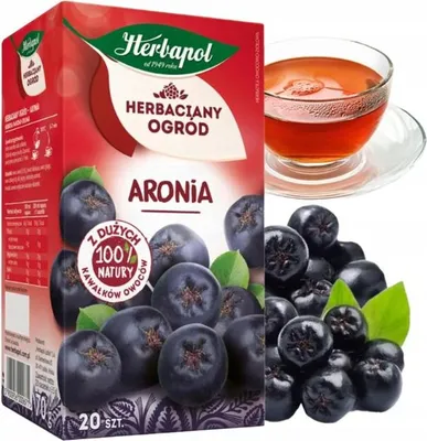 Produktbild von Herbapol Aronia Tee 20 Teebeutel - Früchtetee mit Kräutertee Mischung aromatisch