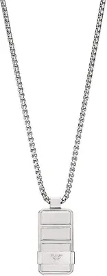 Produktbild von Halsketten   Mit Anhӓnger Emporio Armani Silber   Kollektion Logo - mann