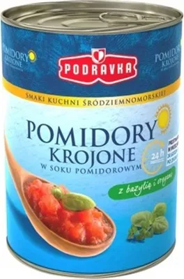 Zdjęcie produktu dla Pomidory krojone z bazylią i oregano 400 g