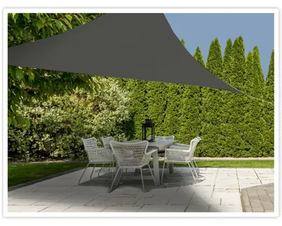 Produktbild von Schattentuch - dreieckig - grau-anthrazit - 3 x 3 x 3 m
