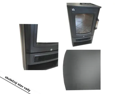 Produktbild von HOMCOM elektrický krb Elektrický krb s termostatom s efektom plameňa 1000 W/2000 W, 20-25 m2, čierny 44,5x32,1x74 cm
