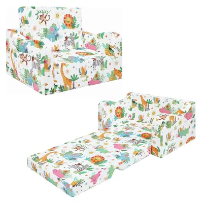 Productafbeelding van Kinderstoel Kinderbank - 2-in-1 - Ligstand en zitstand - Schuim met hoge dichtheid - Zwart