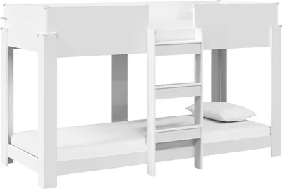 Image de vidaXL Lit superposé pour enfants Blanc 75 x 190 cm Bois composite