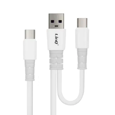 Immagine prodotto di Cavo di ricarica e sincronizzazione da USB / USB-C a USB-C 60W lungo 1,2 m LinQ Bianco
