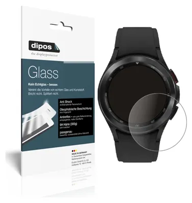 Produktbild von 2x Schutzfolie für Samsung Galaxy Watch 4 Classic (42 mm) matt - Anti-Shock 9H Folie dipos Glass Kunststoffglas