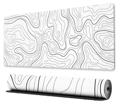 Produktbild von Gaming-Mauspad mit genähten Kanten, 80x30/90x40cm, Weiß