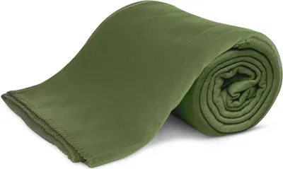Produktbild von KiGATEX Polar-Fleecedecke ca. 130x160 cm ca. 420g pflegeleicht mit Zierstichrand und Antipilling Farbe oliv