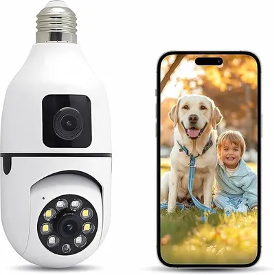 Produktbild von WLAN-Überwachungskamera mit Doppelobjektiv, 2K, 3 Megapixel, Bewegungserkennung
