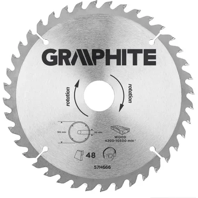 Immagine prodotto di GRAFITE Lama per sega, widia, 190 x 30 mm, 40 denti