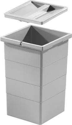 Image de Hailo Seau intérieur 1076099 avec couvercle 15 litres 226x233x350 mm 2 anses