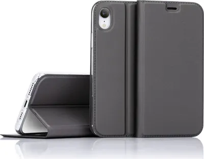 Image de Etui NALIA Flip Case pour iPhone XR, Slim Protection Cover Handy Case Bumper Etui noir