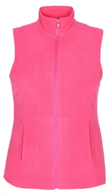 Produktbild von Damen Fleeceweste rosa Gr. S, sportlich, mit Stehkragen, Reißverschluss und Taschen