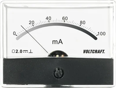 Image de Voltcraft AM-86X65/100MA Einbau-Messgerät AM-86X65/100mA/DC 100 mA Drehspule (AM-86X65/100MA)