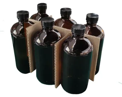 6er-Set Braunglasflaschen 500 ml mit Schraubverschluss, luftdicht