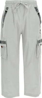 Produktbild von Yogahose, Goa Hose im Ethnostyle - Hellgrau, Herren, Baumwolle, Größe: M