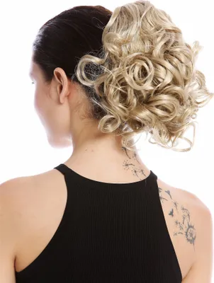 Produktbild von WIG ME UP Zopf Pferdeschwanz Voluminös Gelockt Kurz Hellblond MKB-22-V-22