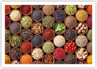 Produktbild von Poster - Poster ohne Rahmen - Gewürz Küche - 100x70 cm - Wand Bild - Wanddeko - Wandbilder - Kunstposter - Wandposter - Bilder - Kunstdruck - Wanddekoration - Wandbild - P2XAA100x70-3600