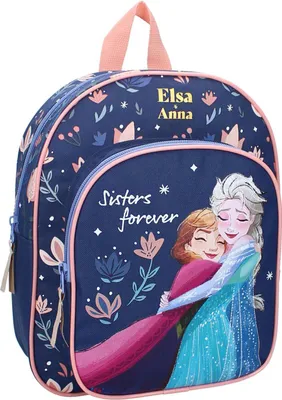 Produktbild von Frozen 2 Kinderrucksack – Mädchen Tasche mit Anna und Elsa, rosa-blaue Schultasche