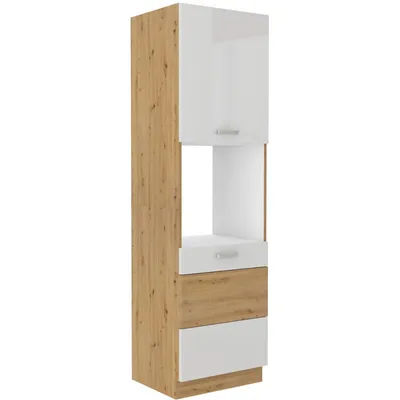 Obrázok produktu pre Kuchynská skriňa na vstavanú rúru ADARA - šírka 60 cm, biela / dub artisan