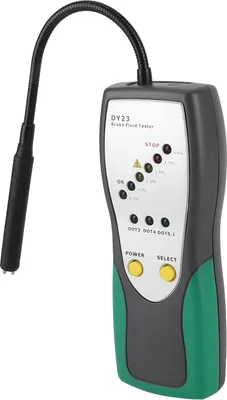 Imagen del producto de Probador digital de líquido de frenos para automóviles con sonda de cuello de cisne de 30 mm y sistema de doble alarma