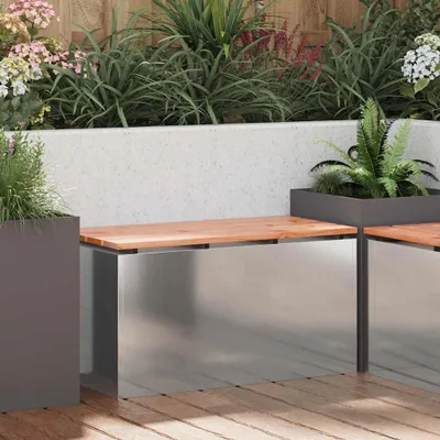 Produktbild von "Schlussverkauf" Bank Outdoor 1 PC - Gartenbank Sitzbank - Verzinkter Stahl 80x40x43 cm C15445