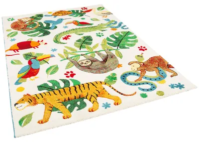 Produktbild von Kinder Teppich Maui Kids Bunt Urwald, Größe:120x170 cm
