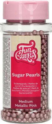 Produktbild von FunCakes Zuckerperlen -Metallic Pink- 80g