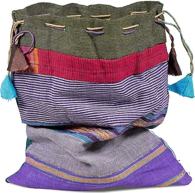 Produktbild von Vintage-Baumwolltasche in verschiedenen Farben – Packung mit 10 Stück – 18 x 22 cm