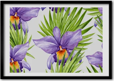 Produktbild von Bild - Bilderrahmen - 100 cm x 70 cm - MDF - Rahmen - Foto - Wandkunst Orchidee