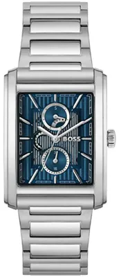 Produktbild von BOSS Herrenuhr Principle 1514318 mit rechteckigem Edelstahlgehäuse, Chronograph, Datum und Wochentag