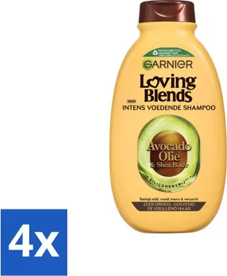 Image de Shampooing Garnier Loving Blends huile d'avocat et beurre de karité 300 ml - Pack avantage - 4 pièces