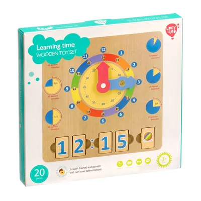 Productafbeelding van Houten educatief speelbord - Leren klokkijken