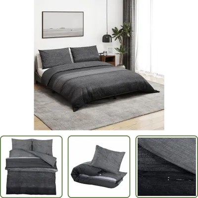 Obrázok produktu pre The Living Store Súprava posteľnej bielizne tmavosivá 200x220 cm bavlna