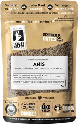 Produktbild von Anis, ganz, hoch aromatisch, zum Backen oder Kochen, 100g