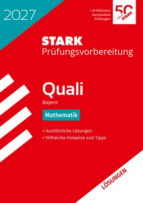 Produktbild von STARK Lösungen zu Mathematik 9. Klasse - Quali Mittelschule 2027 Bayern - Prüfungsvorbereitung